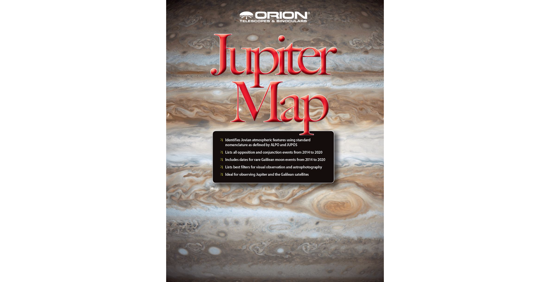 Orion Jupiter Map & Observing Guide